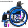 Portable Folding All-Terrain Ultralight Sport Wheelchair, Self-Propelled Manual, Purple A, 42 cm/16.5 in Seat view 2