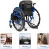 Portable Folding All-Terrain Ultralight Sport Wheelchair, Self-Propelled Manual, Purple A, 42 cm/16.5 in Seat view 4