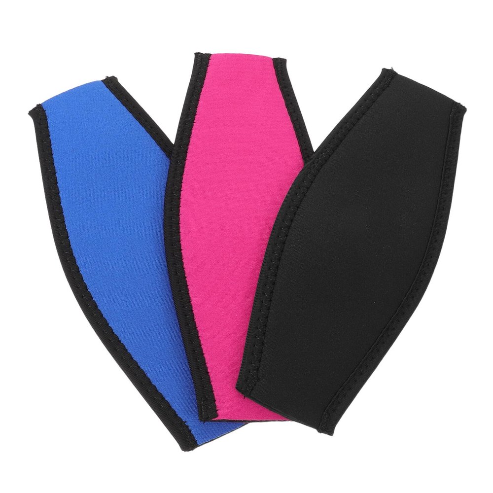 MAGICLULU 3-Piece Neoprene Diving Mask Strap Hair Covers in Black, Pink, and Blue for Snorkeling, Diving, and Water Sports