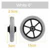 Universal Polyurethane Solid Front Wheel for Wheelchairs, 6-Inch White view 2