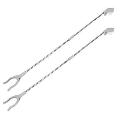 ELAYARD 2-Piece Foldable Trash Grabber, Long-Handle Steel Reacher for Seniors