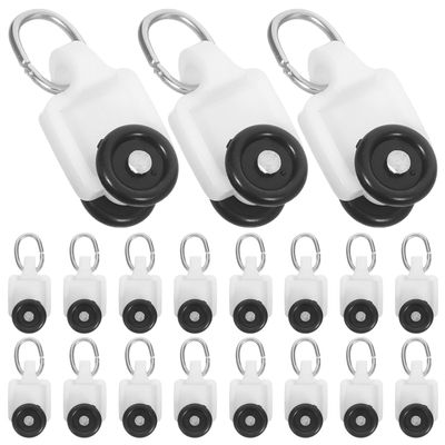 Low-Noise Curtain Track Rollers, 100-Pack with Guide Rollers