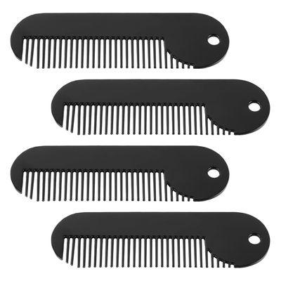 TEHAUX 4-Pack Small Pocket Beard Combs for Men