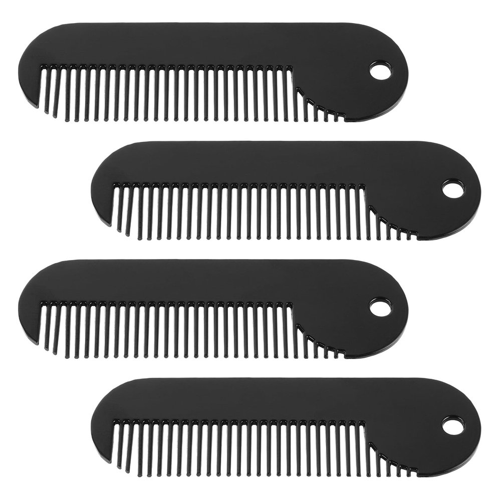 TEHAUX 4-Pack Small Pocket Beard Combs for Men