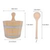 Homoyoyo 5 L Sauna Bucket and Wooden Ladle with Ergonomic Handle view 2