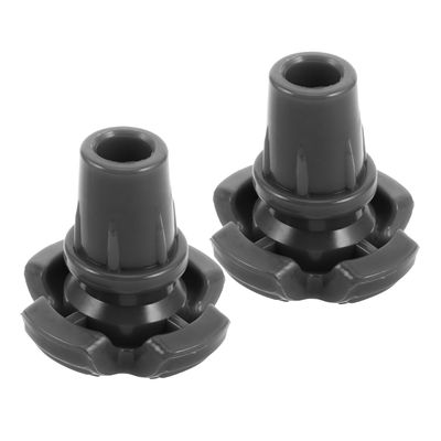 Veemoon 2-Piece Rubber Walking Stick Tips with Four Contact Surfaces
