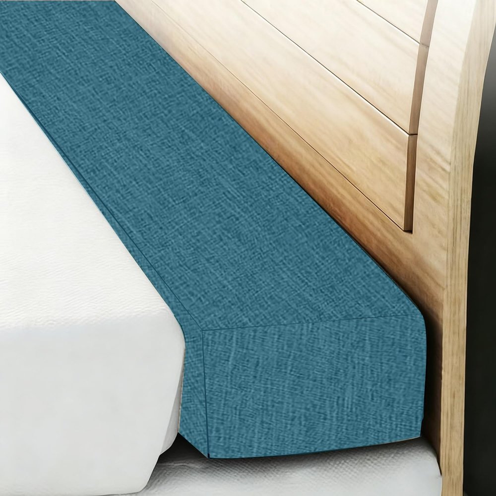 QOEUIUJ Bed Gap Filler and Mattress Extension, Removable Zipper Cover, Dark Blue, 150 x 5 x 20 cm