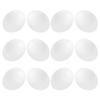 12 Artificial Plastic Bird Eggs, White, for Canaries view 1