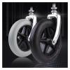 1/2 Pcs 6/7/8-Inch Replacement Wheels for Wheelchairs, Rollators, Walkers and Chairs, Solid Rubber Casters (2 Pcs, 7-Inch, Gray) view 3