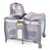 DREAMADE 5-in-1 Baby Travel Crib with Mattress, Changing Table, Wheels, Carry Bag, Music Box and Hanging Toys, Pink view 1