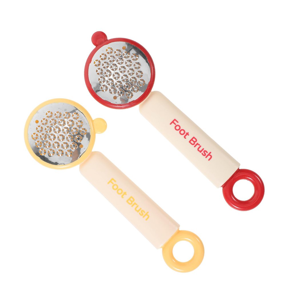 GALPADA 2-Piece Foot Brush Set with Stainless Steel Foot File and Scrubber