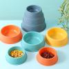 Round Plastic Pet Food Storage Container (Green, 13cm) view 2