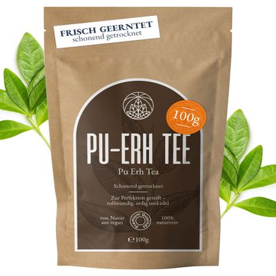 Monte Nativo Pu-erh Tea (100 g) – Gently Dried, Loose, 100% Natural and Additive-Free