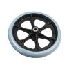 6/8-Inch Front Wheels with Smooth Solid Rubber Tires, Replacement Parts for Wheelchairs (Gray, 8 Inch) view 3