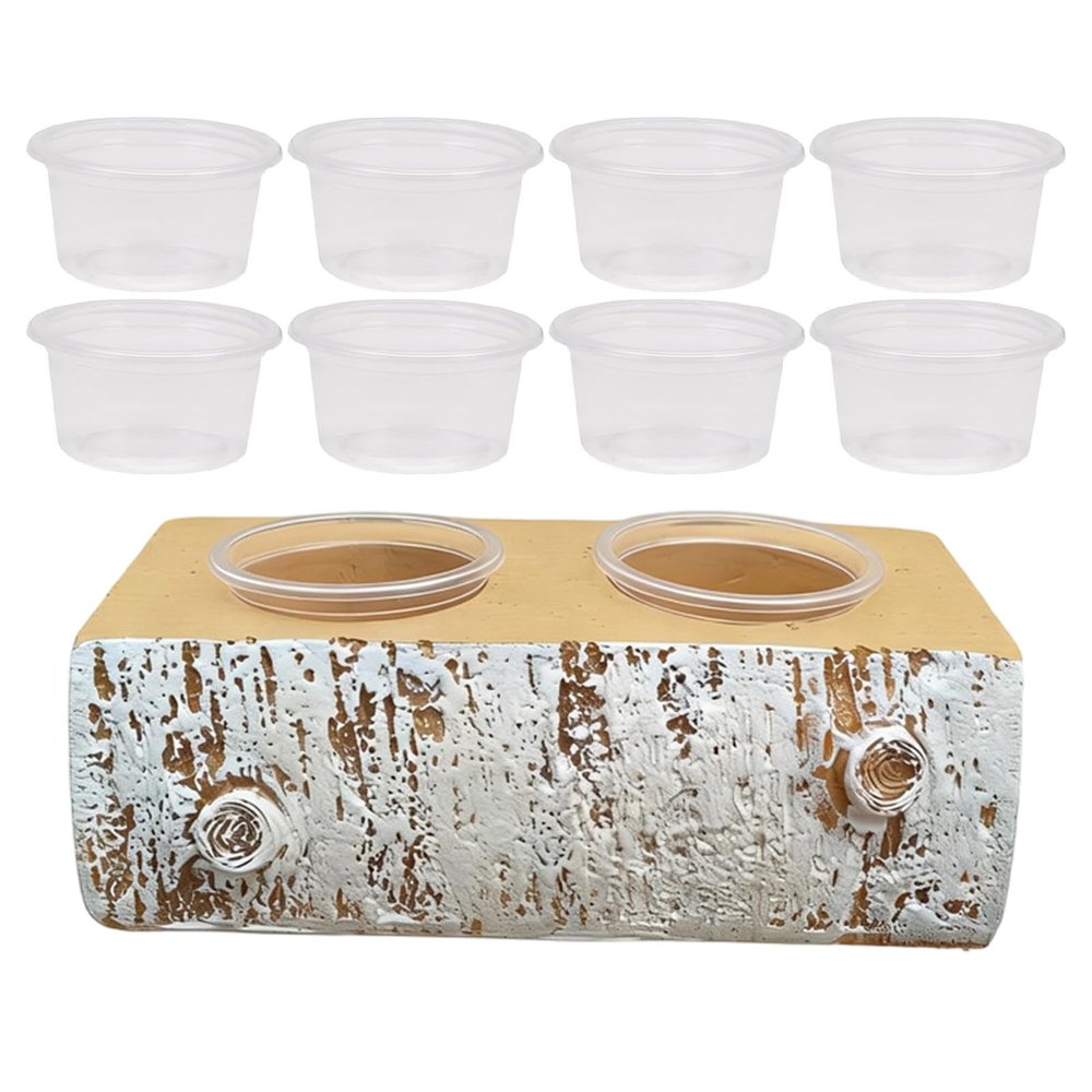 Gecko Feeding Dish with Magnetic Feeder and 10 Cups
