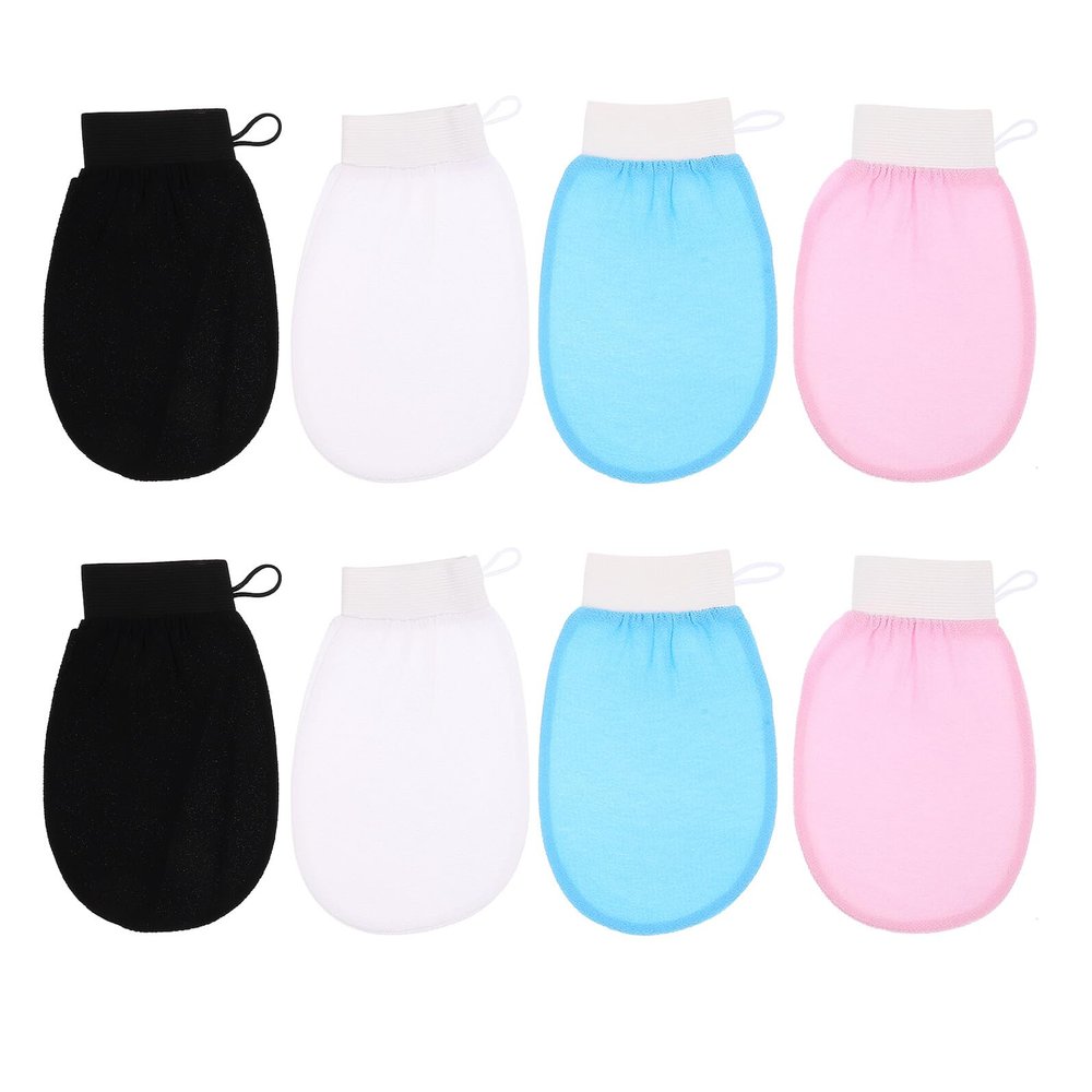 STOBAZA 8-Pack Viscose Fiber Exfoliating Gloves, Double-Sided Shower Gloves for Women