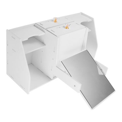OUNONA Makeup Organizer with Mirror and Drawers