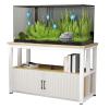 WPWSDWMX Aquarium Stand, 800 Kg Capacity, Open Shelf and Cabinet, Modern Terrarium Stand (Yellow, 90x50x70cm) view 1