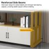 WPWSDWMX Aquarium Stand, 800 Kg Capacity, Open Shelf and Cabinet, Modern Terrarium Stand (Yellow, 90x50x70cm) view 4