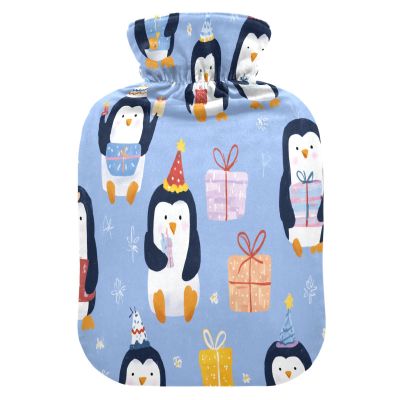 Hot and Cold Water Bottle with Fleece Cover, PVC, 2 Liters
