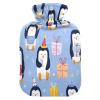 Hot and Cold Water Bottle with Fleece Cover, PVC, 2 Liters view 1