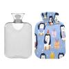 Hot and Cold Water Bottle with Fleece Cover, PVC, 2 Liters view 2