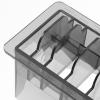 TOYANDONA Plastic Hair Clipper Guide Comb Holder and Storage Box, Transparent Black view 3