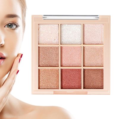 9-Color Shimmer Glitter Eyeshadow Palette