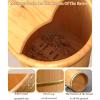 Wooden Foot Spa Bucket with Lid, Relaxing Foot Bath for Stress Relief, Pedicures, and Home Spa Use view 3