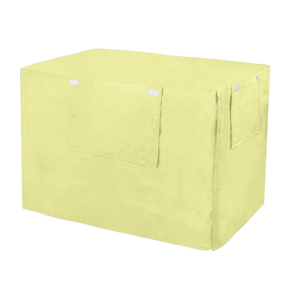 Champagne Yellow Dog Crate Cover, UV-Resistant with Roll-Up Sides, Reduces Barking, Medium
