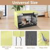 Champagne Yellow Dog Crate Cover, UV-Resistant with Roll-Up Sides, Reduces Barking, Medium view 4