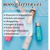 EONFAVE Body Glitter Gel, Blue Chunky Glitter for Face, Body, Hair and Clothing view 2