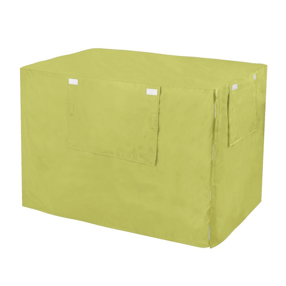 Mustard Dog Crate Cover with Mesh Windows