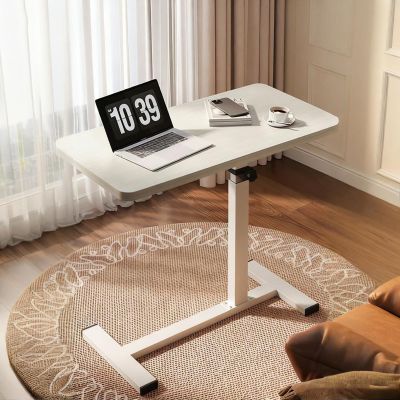 DQSPDBD Height-Adjustable Bed Table with Hidden Casters