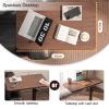 DQSPDBD Height-Adjustable Bed Table with Hidden Casters view 4