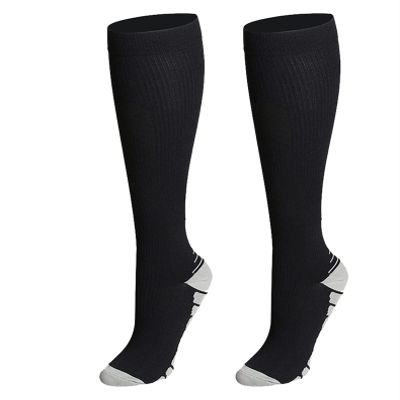 Comfortable Compression Socks for Women and Men, Black, L-XL
