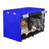 Blue Pet Crate Cover with Roll-Up Sides, Washable Dog Crate Cover, Indoor, Large view 2