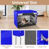 Blue Pet Crate Cover with Roll-Up Sides, Washable Dog Crate Cover, Indoor, Large view 4