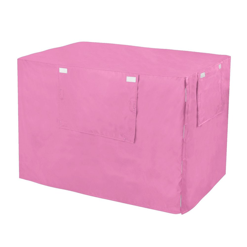 Coral Pink Dog Crate Cover, Breathable with Openings, Helps Reduce Barking, X-Large