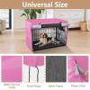 Coral Pink Dog Crate Cover, Breathable with Openings, Helps Reduce Barking, X-Large view 4