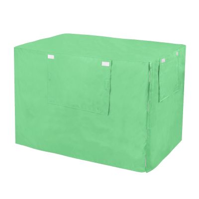 Ultra-Light Malachite Green Dog Crate Cover with Mesh Windows, UV-Resistant, for Two-Door Crates, X-Large