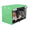 Ultra-Light Malachite Green Dog Crate Cover with Mesh Windows, UV-Resistant, for Two-Door Crates, X-Large view 2