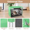Ultra-Light Malachite Green Dog Crate Cover with Mesh Windows, UV-Resistant, for Two-Door Crates, X-Large view 4