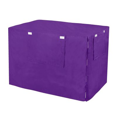Washable Indigo Dog Crate Cover with Mesh Window Panels for Small Crates