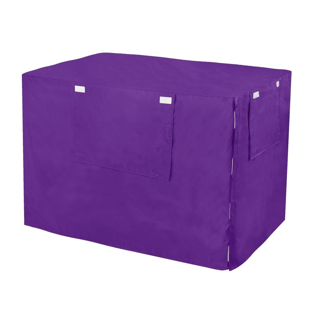 Washable Indigo Dog Crate Cover with Mesh Window Panels for Small Crates
