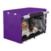 Washable Indigo Dog Crate Cover with Mesh Window Panels for Small Crates view 2
