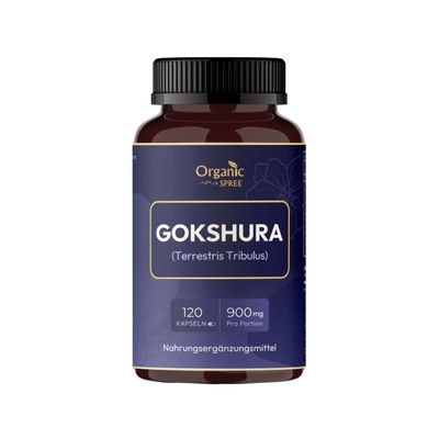 ORGANIC SPREE Gokshura 120 Capsules | Tribulus Terrestris | 900 mg per Serving