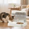 LOKLNEYK Automatic Pet Feeder with Food and Water Bowls, Beige view 3