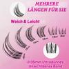 VEYESBEAUTY Lash Extension Clusters, Flutter, 8–18 mm view 3