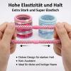 Women's Hair Tie Set, Hair Tie Bracelet, Hair-Friendly Hair Ties for Girls (10 Pink) view 4